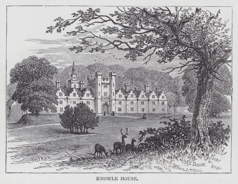 Knowle House (rytina) od English School