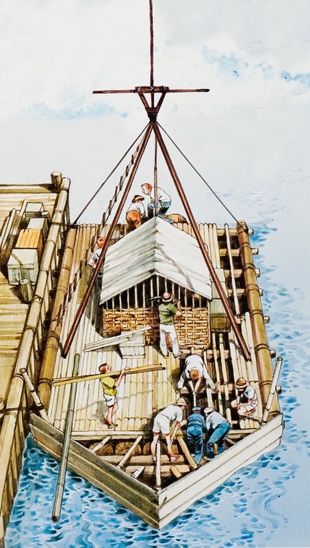 Kon-Tiki je vyroben z balzového dřeva od English School