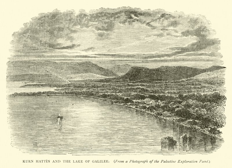 Kurn Hattin a Galilejské jezero od English School