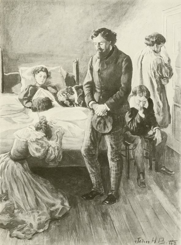 La Boheme, poslední dějství (hlubotisk) od English School