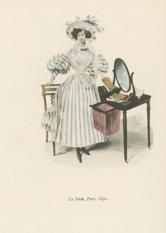 Móda, Paříž, 1830 od English School