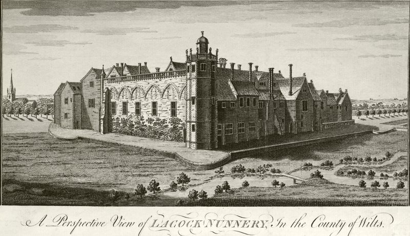 Lacock Abbey, Wiltshire (rytina) od English School