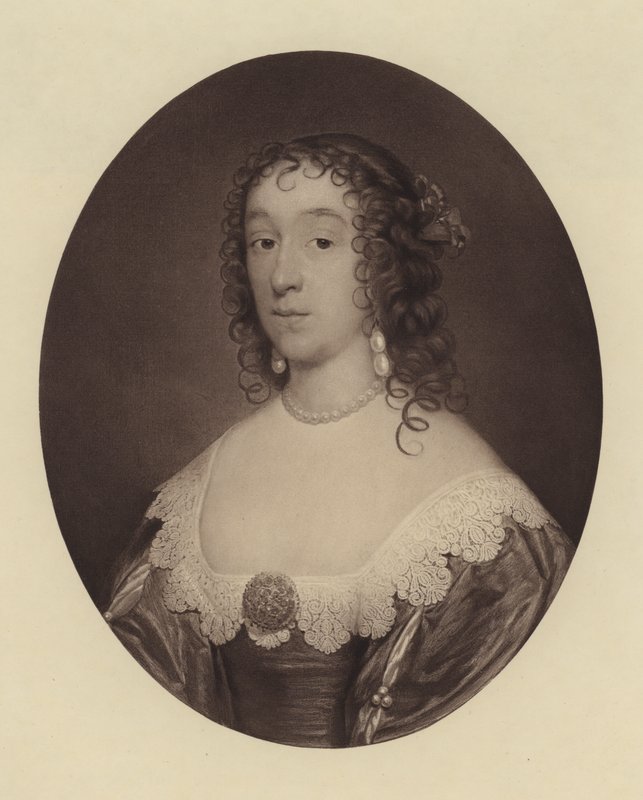 Lady Fauconberg (Mary Cromwell), třetí dcera Olivera Cromwella (litografie) od English School
