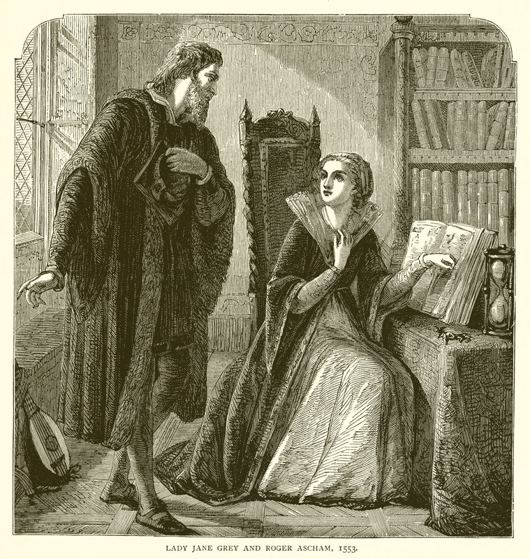 Lady Jane Gray a Roger Ascham, 1553 od English School