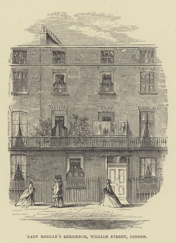 Rezidence Lady Morgan, William Street, Londýn (rytina) od English School