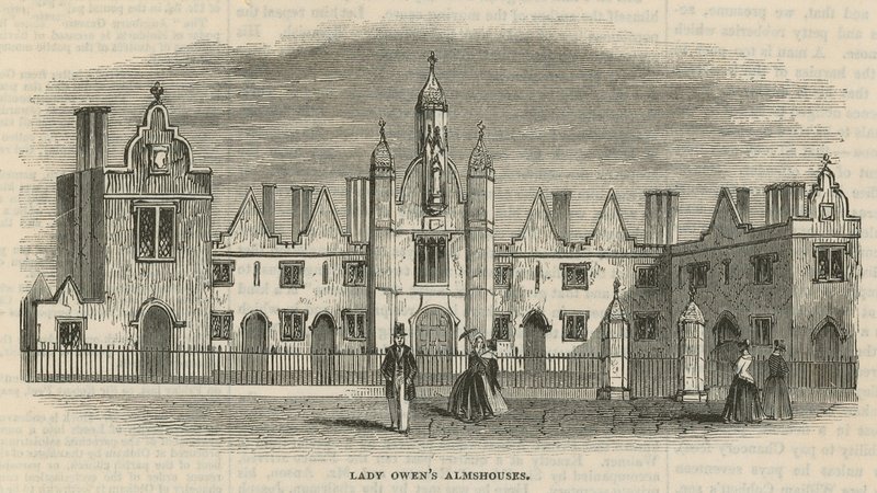 Almužny lady Owensové v Islingtonu od English School