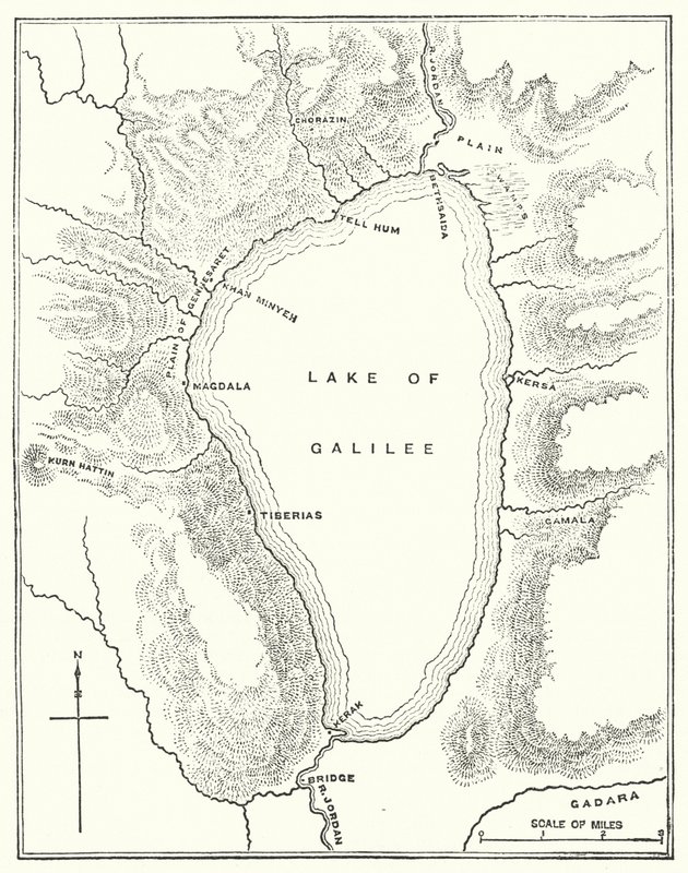 Galilejské jezero (rytina) od English School