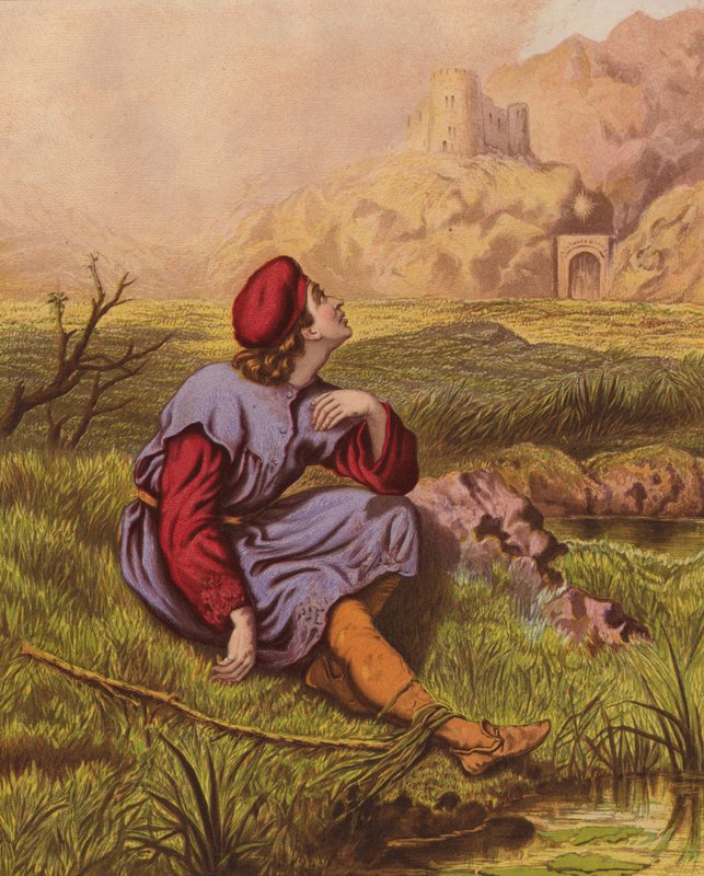 Nářek něžného svědomí (barevná litografie) od English School
