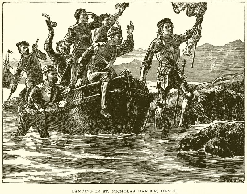 Přistání v St. Nicholas Harbor, Hayti od English School