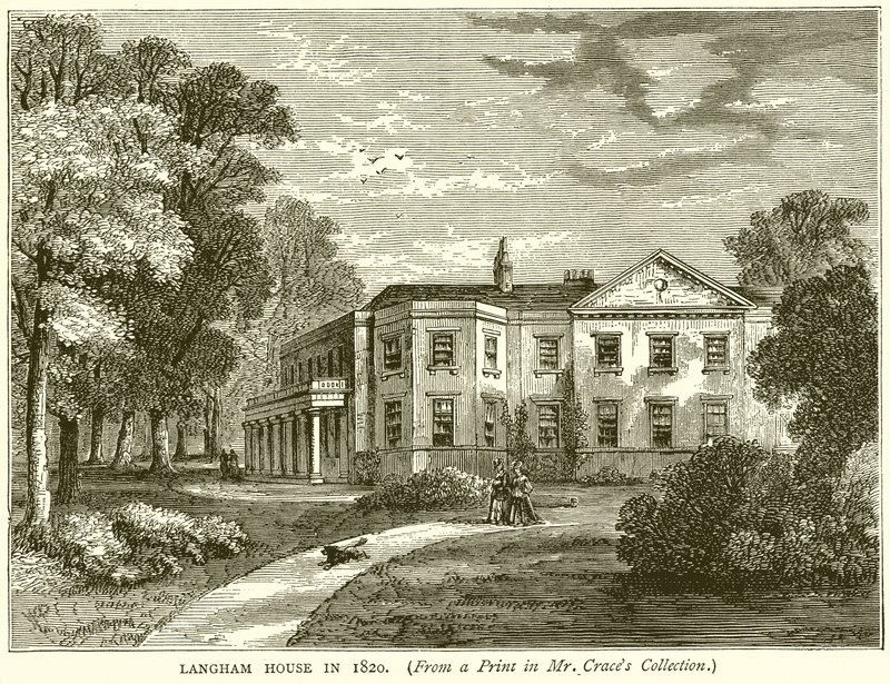 Langham House v roce 1820 od English School