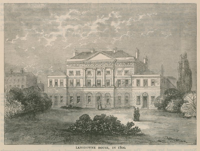 Lansdowne House, Berkley Square, v roce 1800 od English School