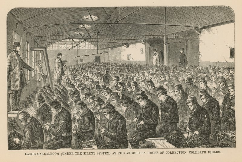 Velký dubový pokoj v Middlesex House of Correction od English School