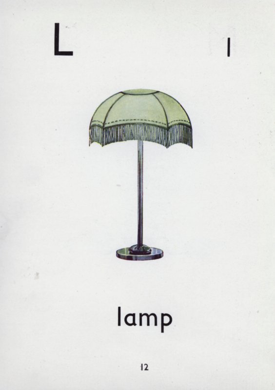 Písmeno L, lampa (barva lito) od English School