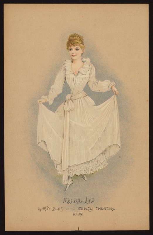 Letty Lind , anglická herečka a zpěvačka (barva litho) od English School