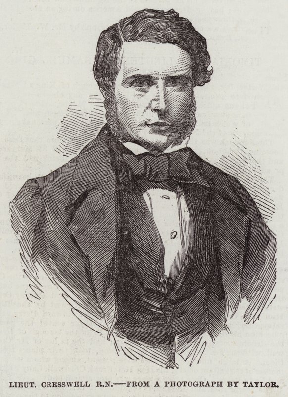 Poručík Cresswell, RN (rytina) od English School