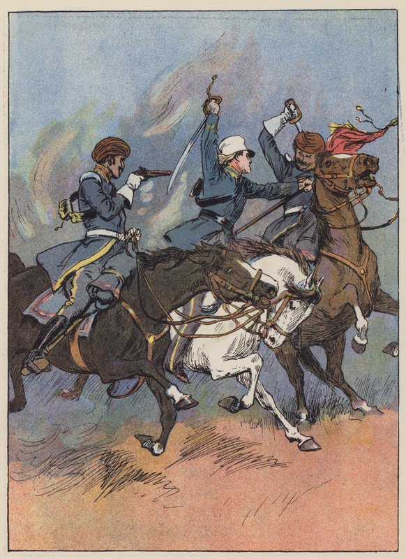 Poručík Roberts zachraňuje vlajku (barva litho) od English School
