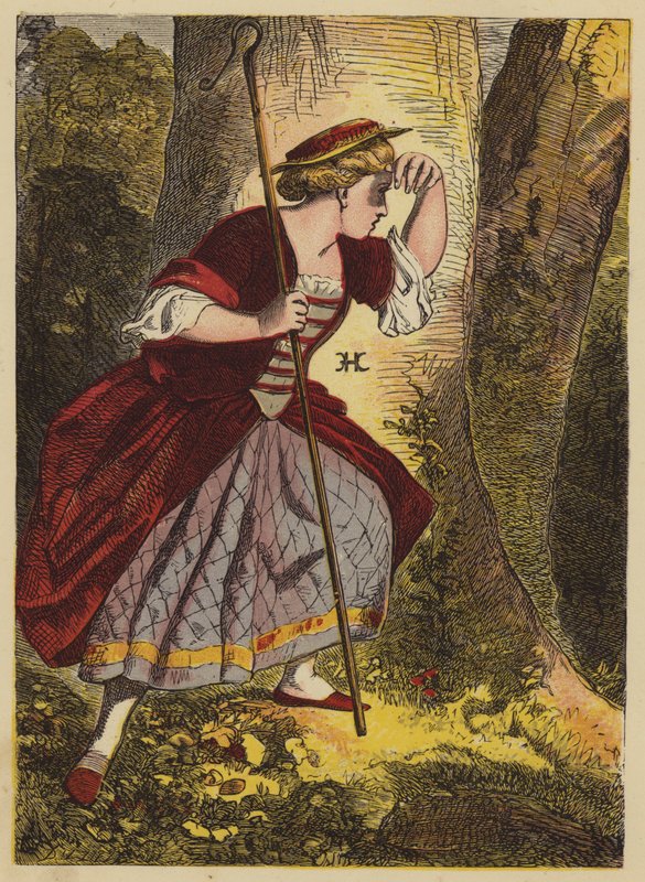 Little Bo-Peep (barevná rytina) od English School
