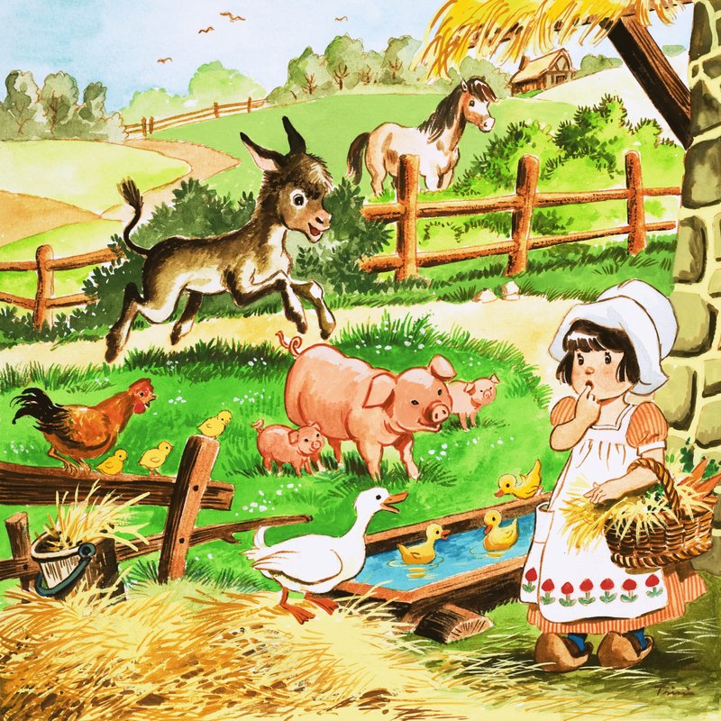 Malá holčička na farmě od English School