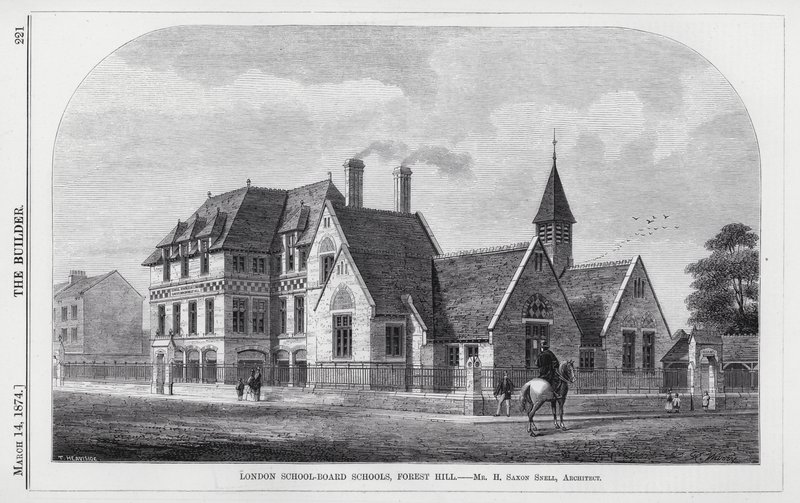 London School-Board Schools, Forest Hill (rytina) od English School