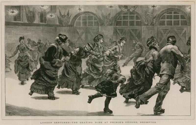 London Sketches: The Skating Rink at Princes Ground, Brompton od English School