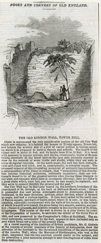 Londýnská zeď - Tower Hill od English School