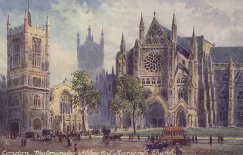 Londýn, Westminsterské opatství a kostel St Margarets od English School