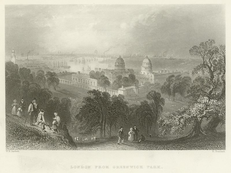 Londýn z Greenwich Parku od English School