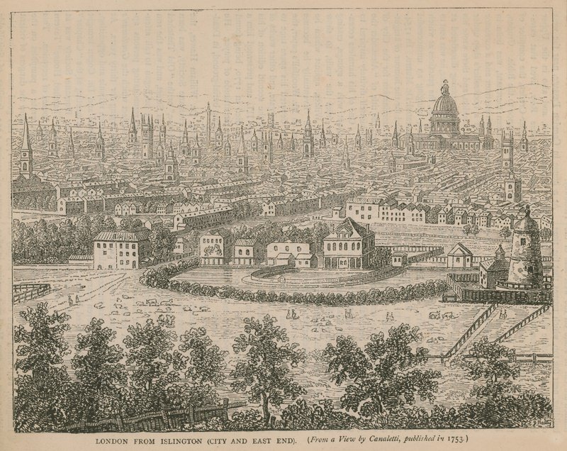 Londýn z Islingtonu (City a East End) od English School