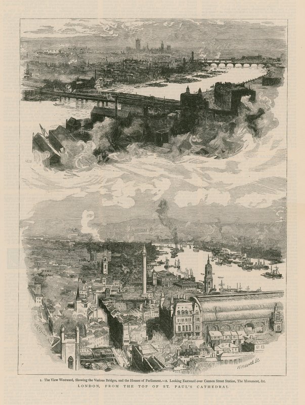 Londýn z vrcholu katedrály svatého Pavla od English School