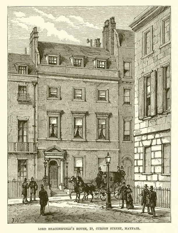 Lord Beaconsfields House, 19, Curzon Street, Mayfair od English School