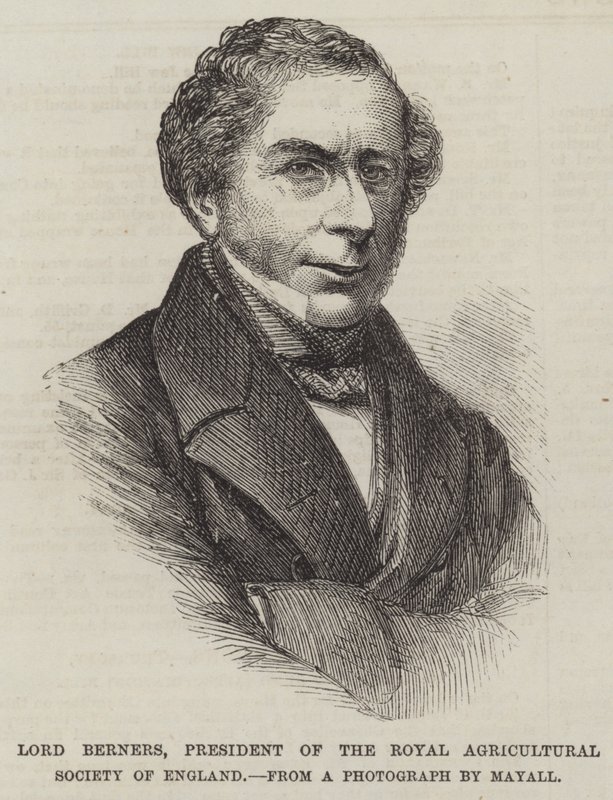 Lord Berners, prezident Královské zemědělské společnosti Anglie (rytina) od English School