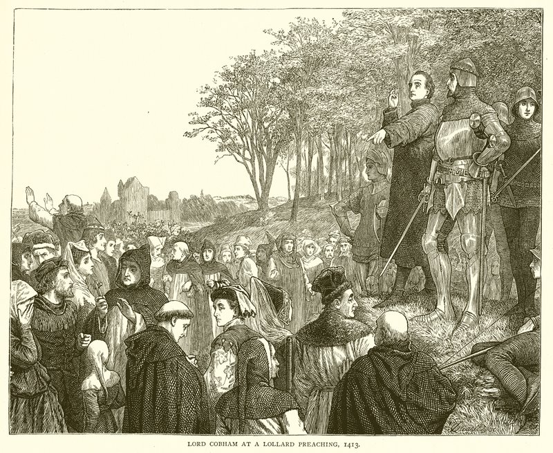 Lord Cobham na Lollard Preaching, 1413 od English School