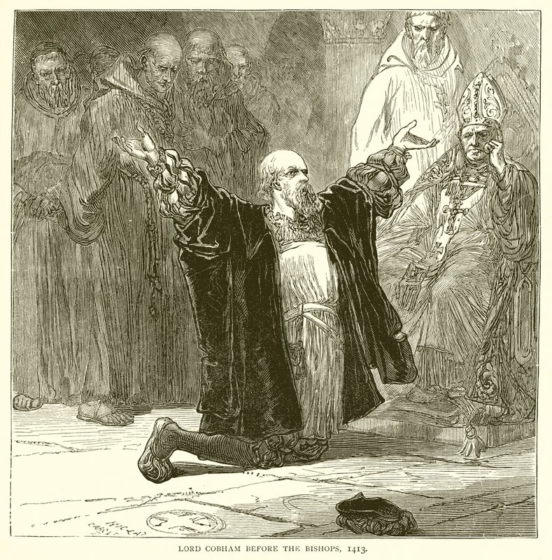 Lord Cobham před biskupy, 1413 od English School