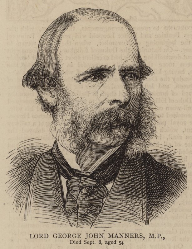 Lord George John Manners, MP (rytina) od English School