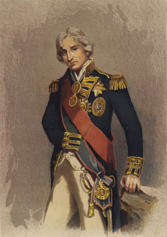 Lord Nelson (barevná litografie) od English School