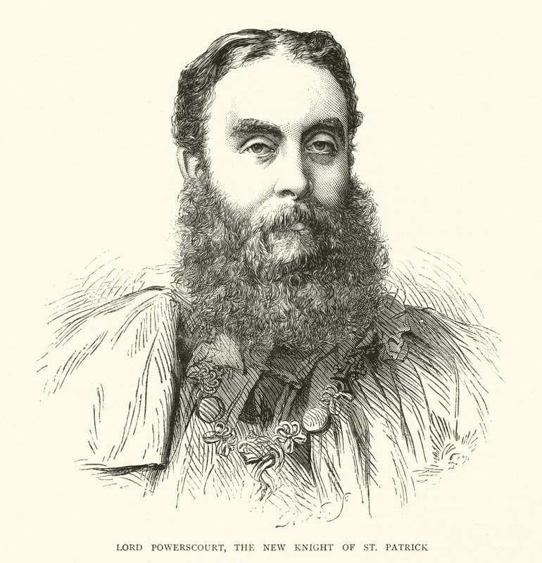 Lord Powerscourt, nový rytíř svatého Patrika (rytina) od English School