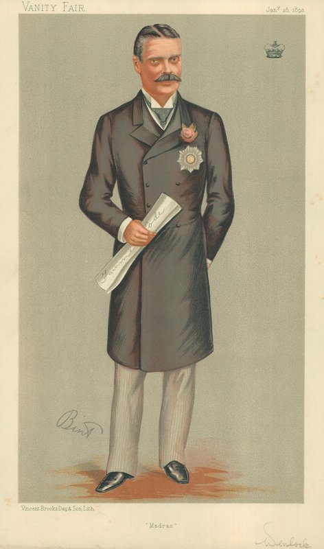 Lord Wenlock, Madras, 28. ledna 1893, karikatura Vanity Fair od English School