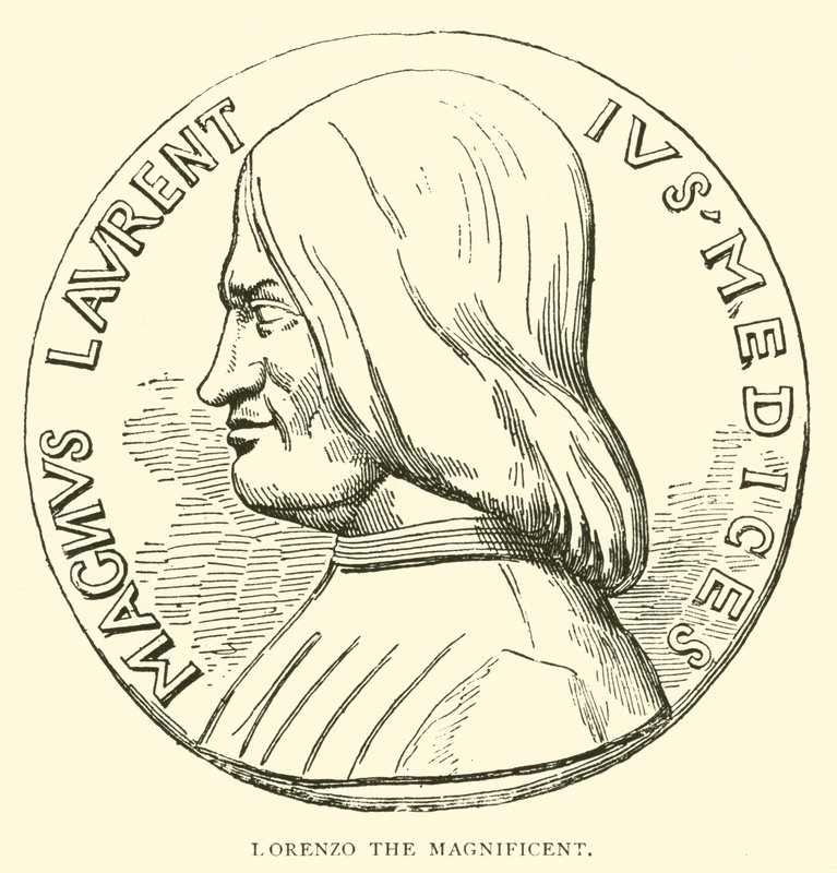 Lorenzo velkolepý (rytina) od English School