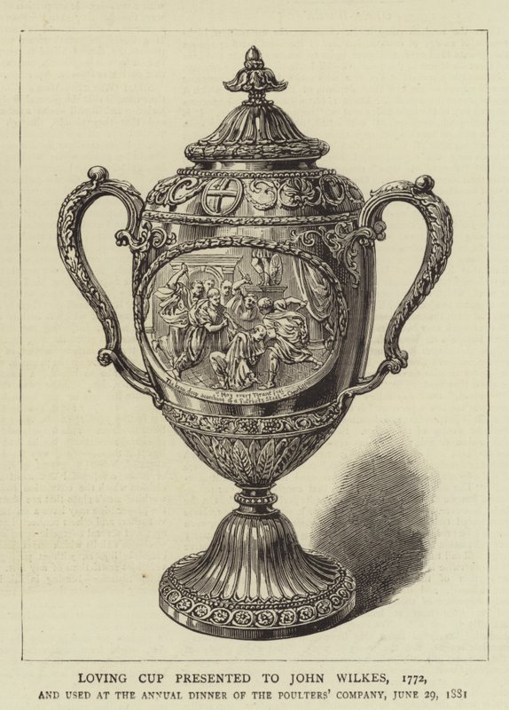 Loving Cup předán Johnu Wilkesovi od English School