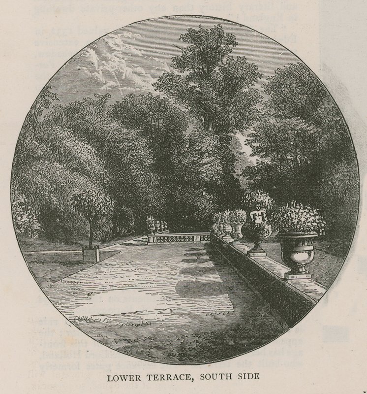 Dolní terasa, jižní strana, Holland House od English School