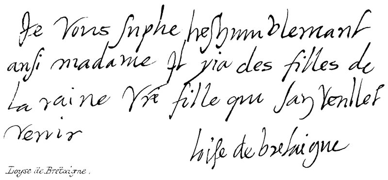 Loise de bretaigne od English School
