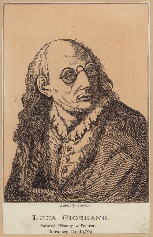 Luca Giordano , italský malíř a grafik (lept) od English School