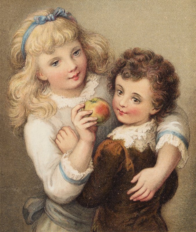 Lucyino jablko (barevná litografie) od English School