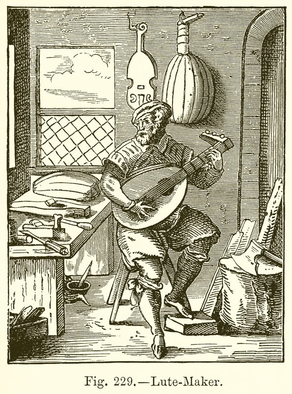Výrobce loutny od English School
