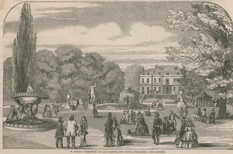 Symposium M Soyers všech národů, Gore House, Kensington - zahrady od English School