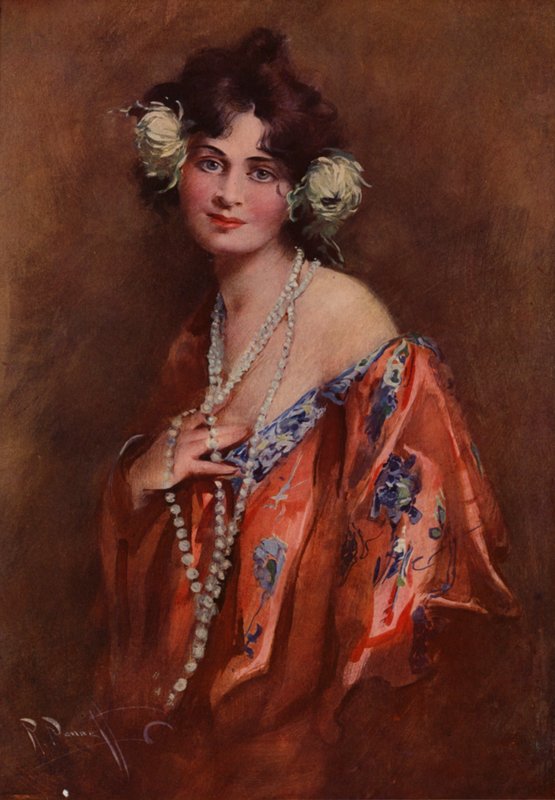 Madame Chrysanthemum (barva litho) od English School
