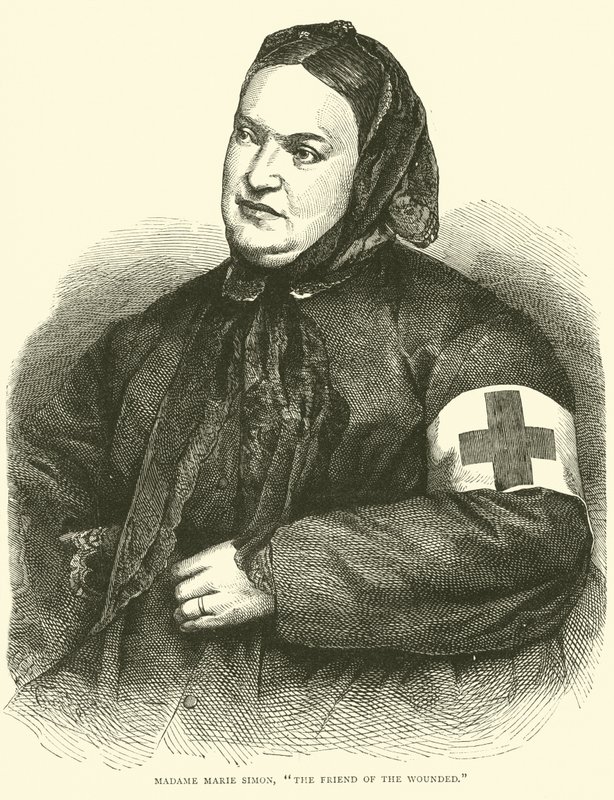 Madame Marie Simon, Přítel raněných, leden 1871 od English School