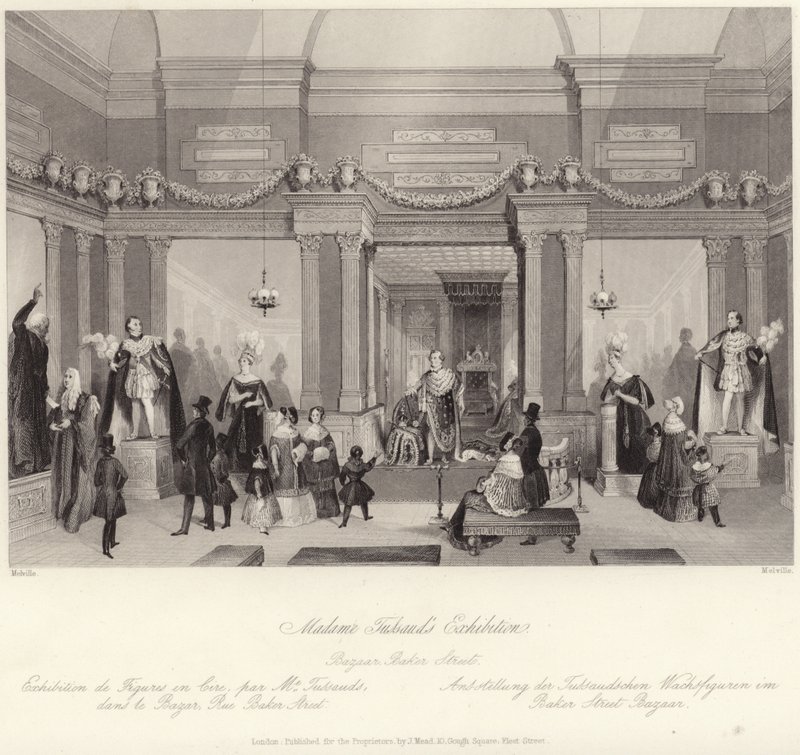 Výstava Madame Tussauds v bazaru na Baker Street od English School