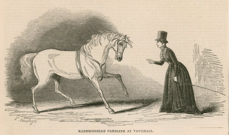 Mademoiselle Caroline ve Vauxhall Gardens v Londýně od English School