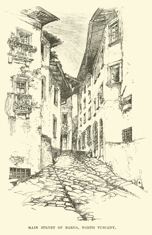 Hlavní ulice Barga, Severní Toskánsko od English School